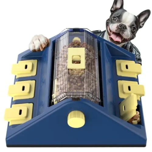 Paw-Activated, Rolling, Dog Puzzle Toy with 2 Levels of Challenge