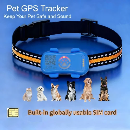 GPS Pet Tracker for Dogs and Cats with Unlimited Distance  and 1-year Service