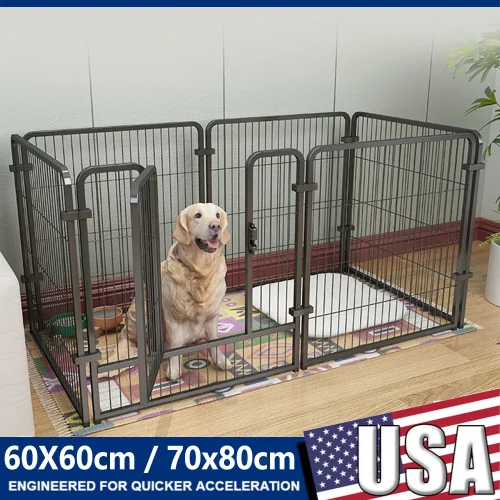 4/6 Panels Heavy Duty Dog Fence Playpen