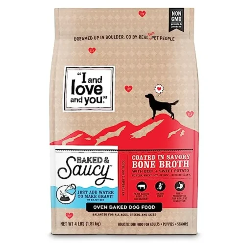 Probiotic Real Meat Grain Free Baked and Saucy Dry Dog Food - Beef + Sweet Potato