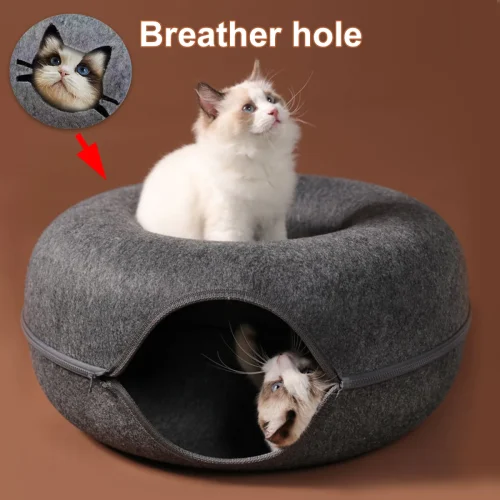 Interactive Round Cat Tunnel