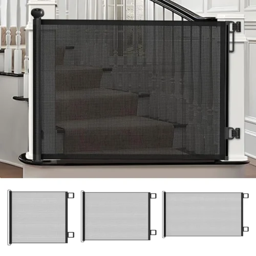 Retractable, No-Drill Childproof Pet Gate